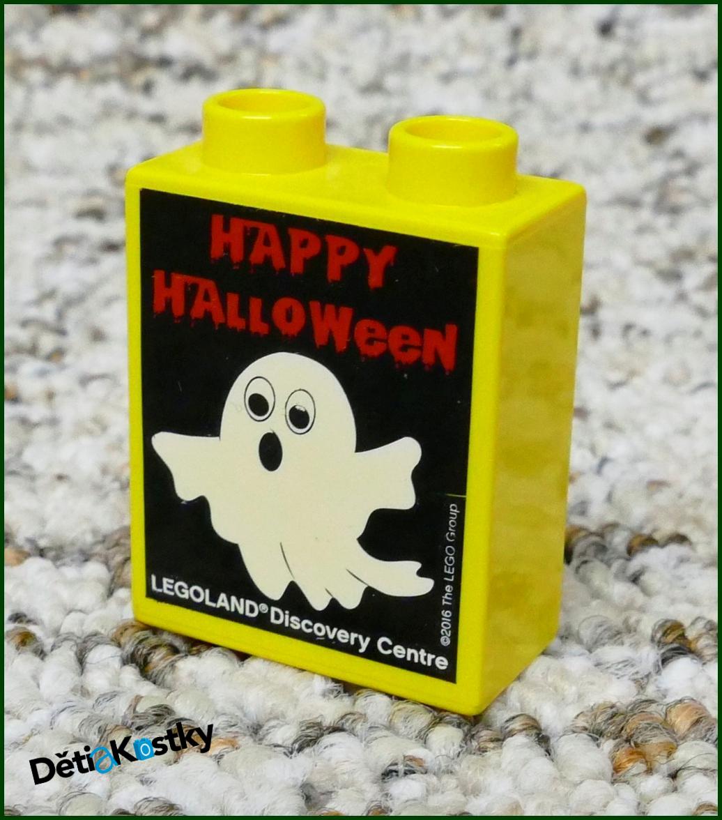 Lego® Duplo® Kostka 1x2x2 Žlutá - Halloween Duch