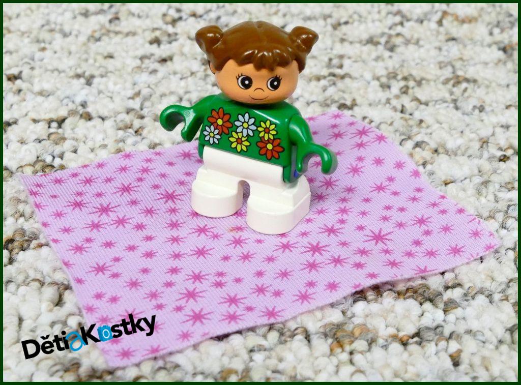 Lego® Duplo® Kobereček/Dečka Růžová s Hvězdičkami 10x6cm