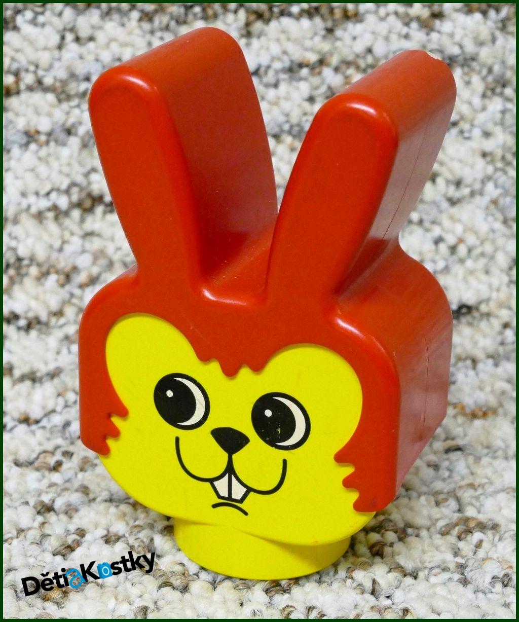 Lego® Duplo® Hlava Zajíce - Červená - Malé Oči