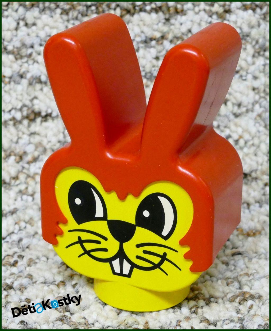 Lego® Duplo® Hlava Zajíce - Červená - Velké Oči