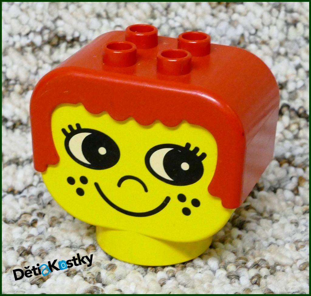 Lego® Duplo® Hlava Obličej - Červená - Velké Oči