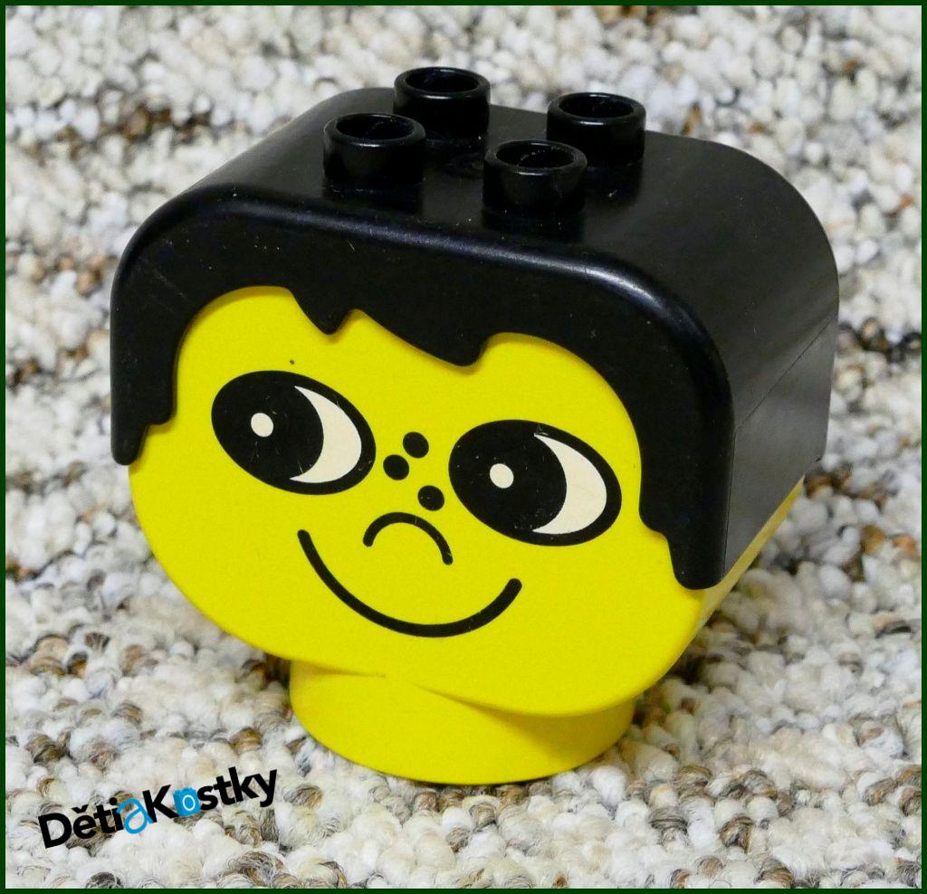 Lego® Duplo® Hlava Obličej - Černá - Velké Oči