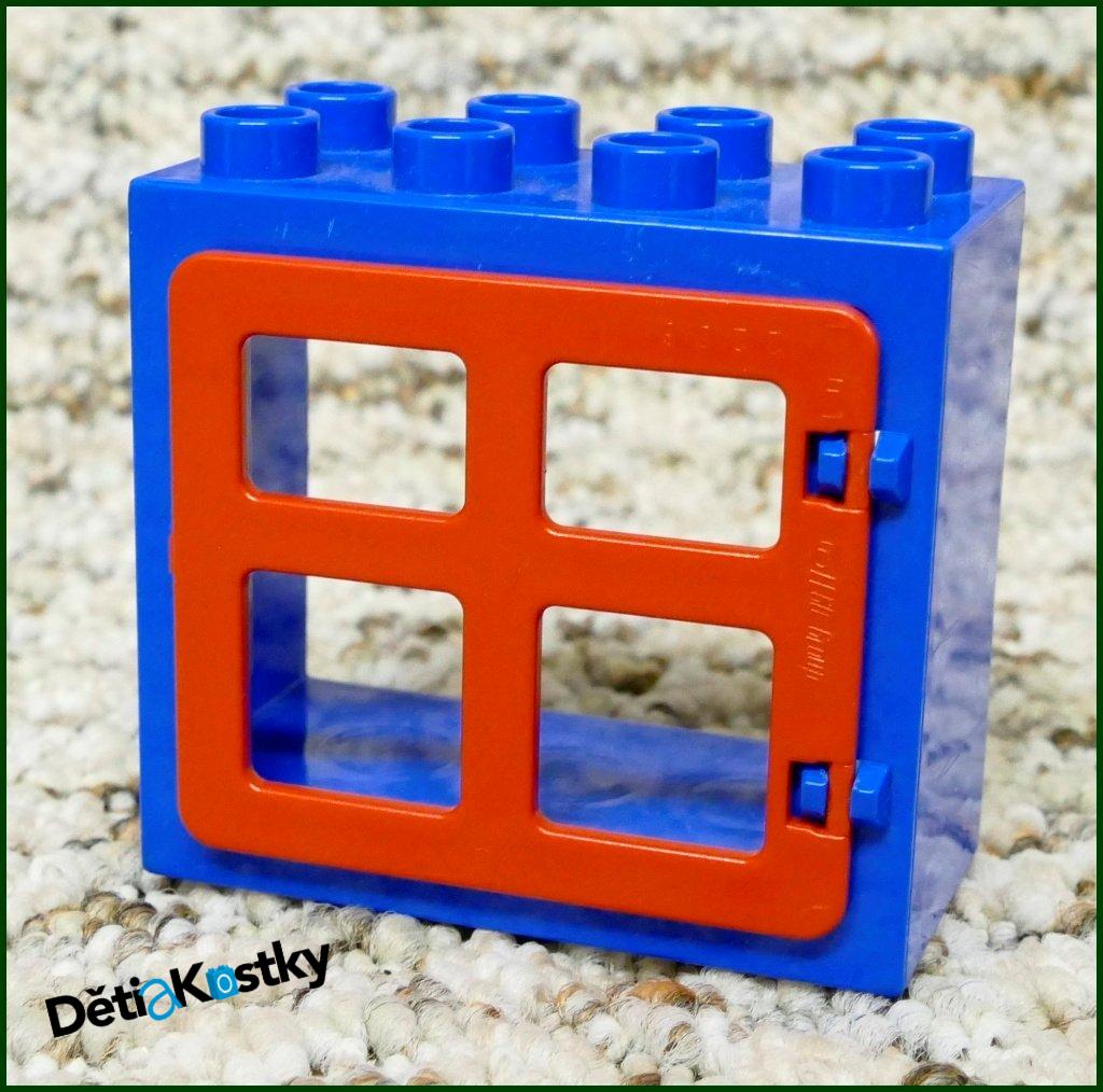 Duplo Kostka s Oknem Tmavě Modrá - Červené Okno