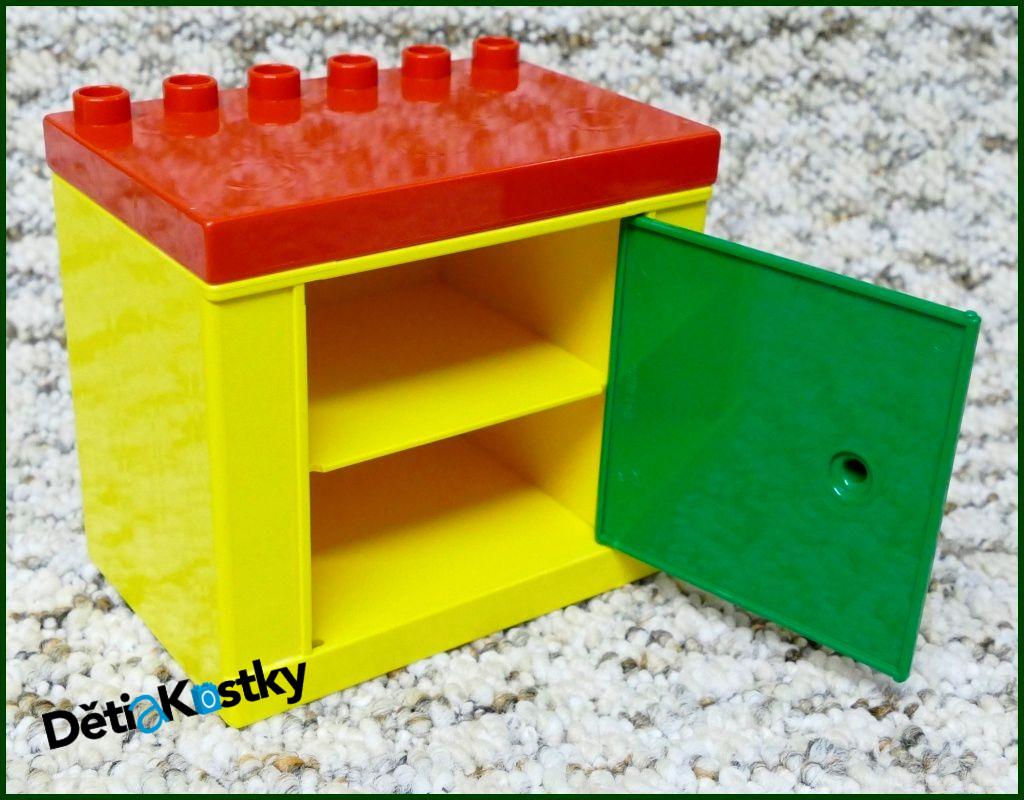 Lego® Duplo® Dolls Skříňka Žlutá/Červená Deska/Zelené Dvířka