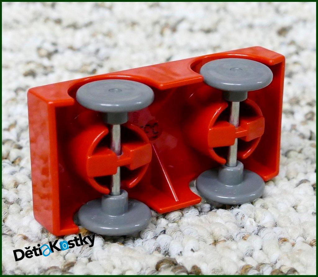 Lego® Duplo® Podvozek Malý 2x4 Červený - Šedá Kola