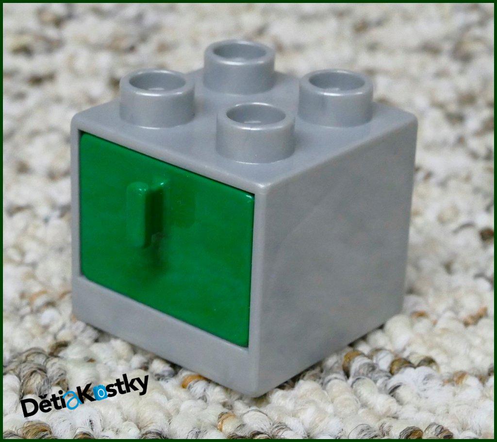 Lego® Duplo® Skříňka Malá Šedá/Zelený Šuplík