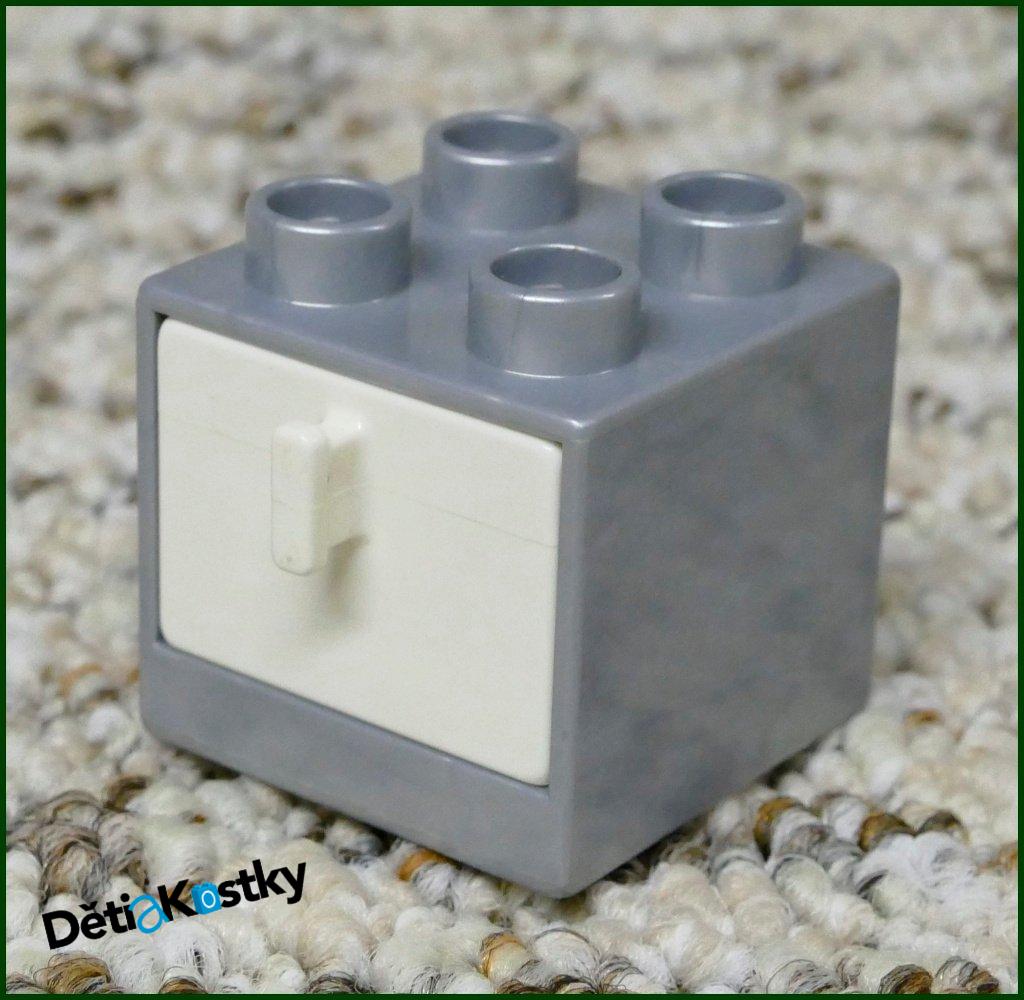 Lego® Duplo® Skříňka Malá Šedá/Bílý Šuplík
