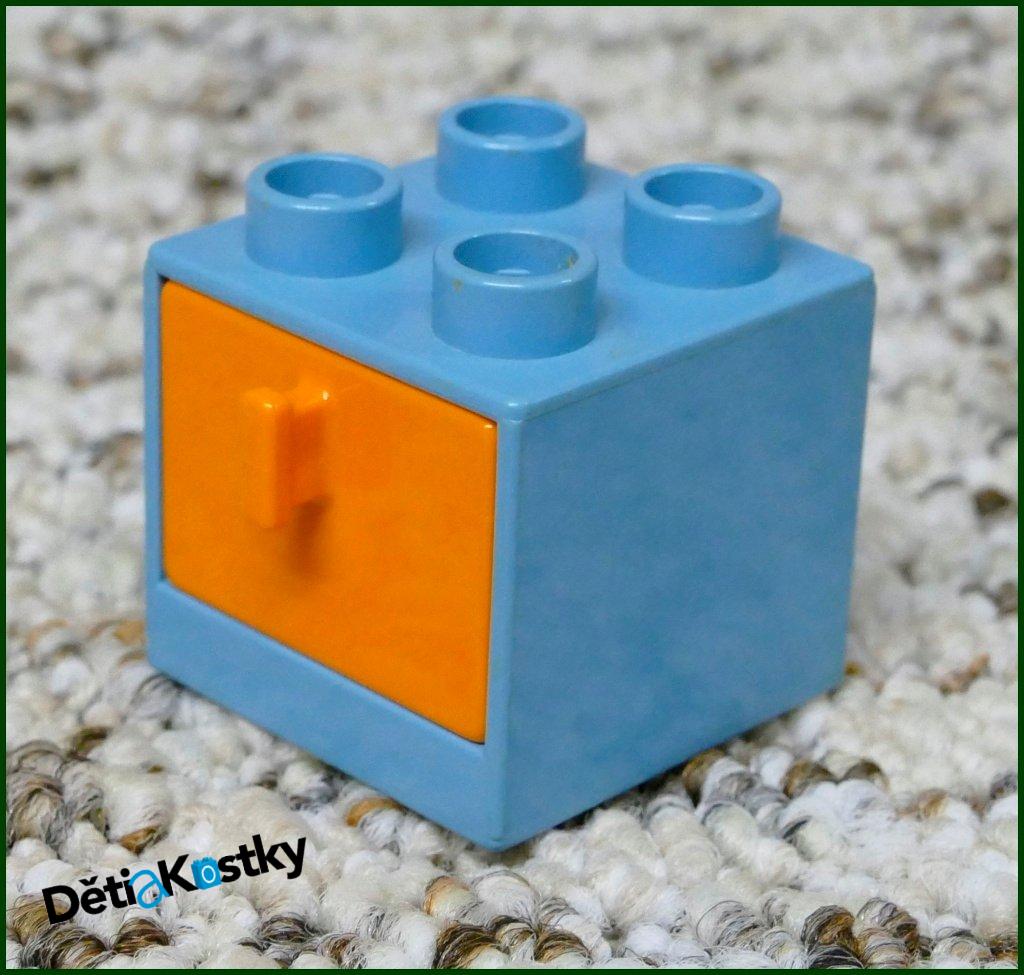 Lego® Duplo® Skříňka Malá Světle Modrá/Oranžový Šuplík