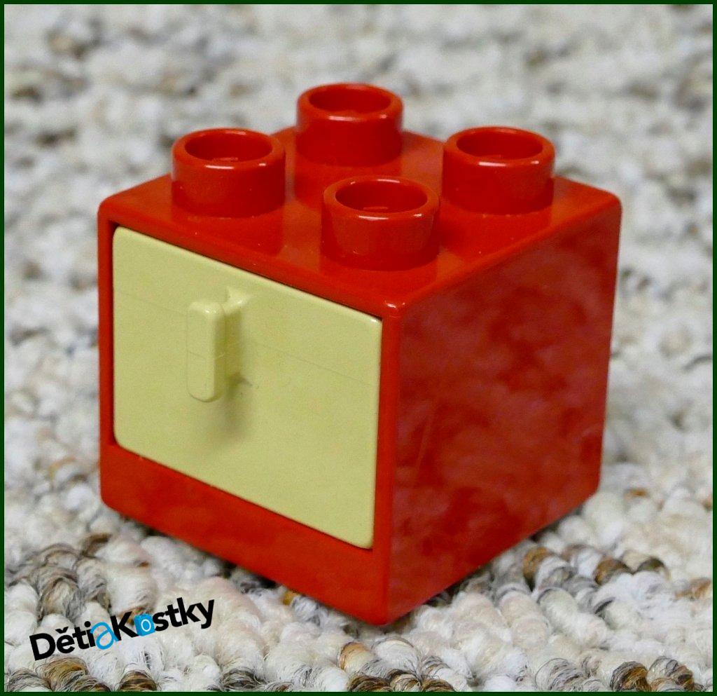 Lego® Duplo® Skříňka Malá Červená/Béžový Šuplík