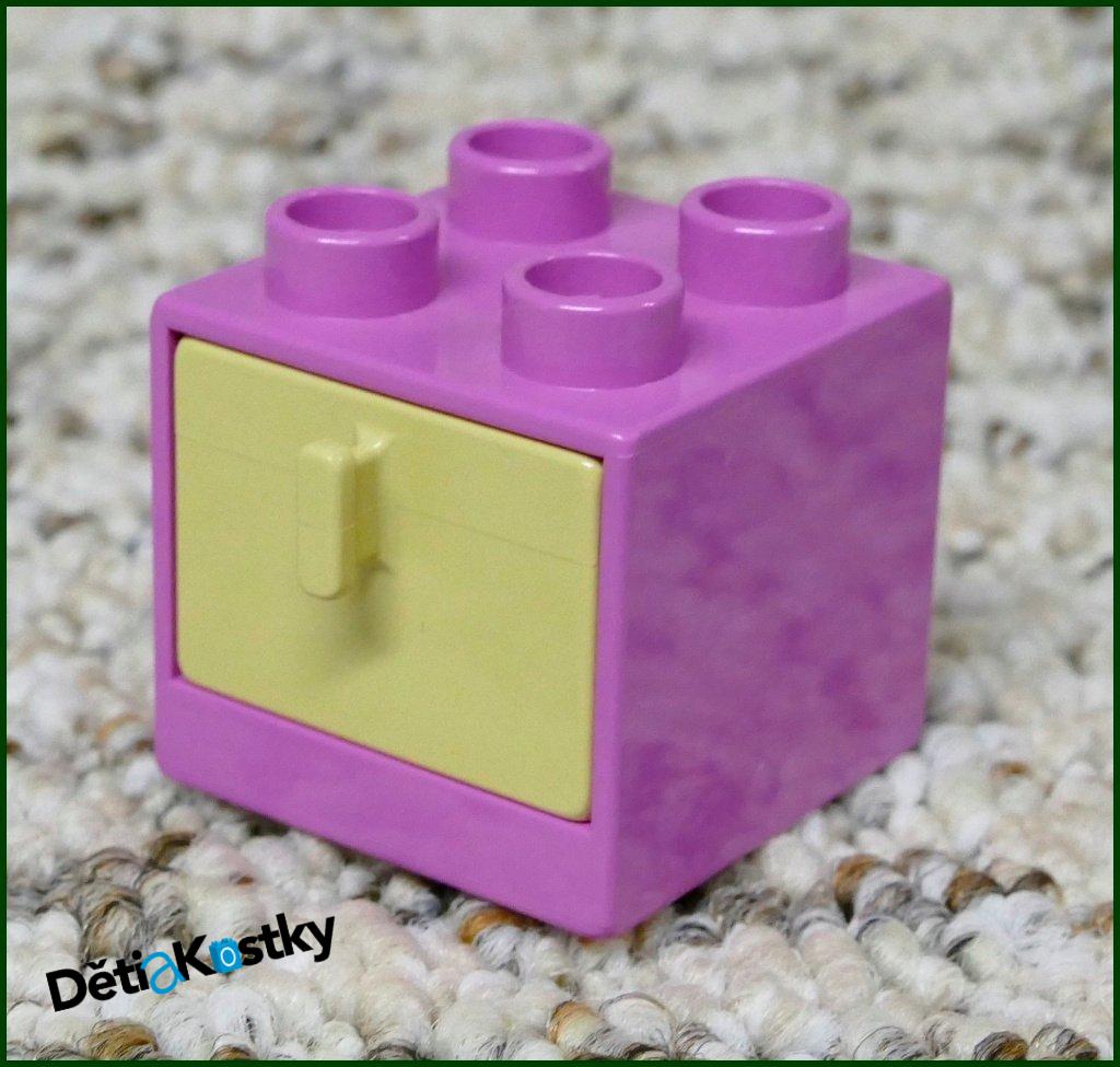 Lego® Duplo® Skříňka Malá Světle Růžová/Béžový Šuplík
