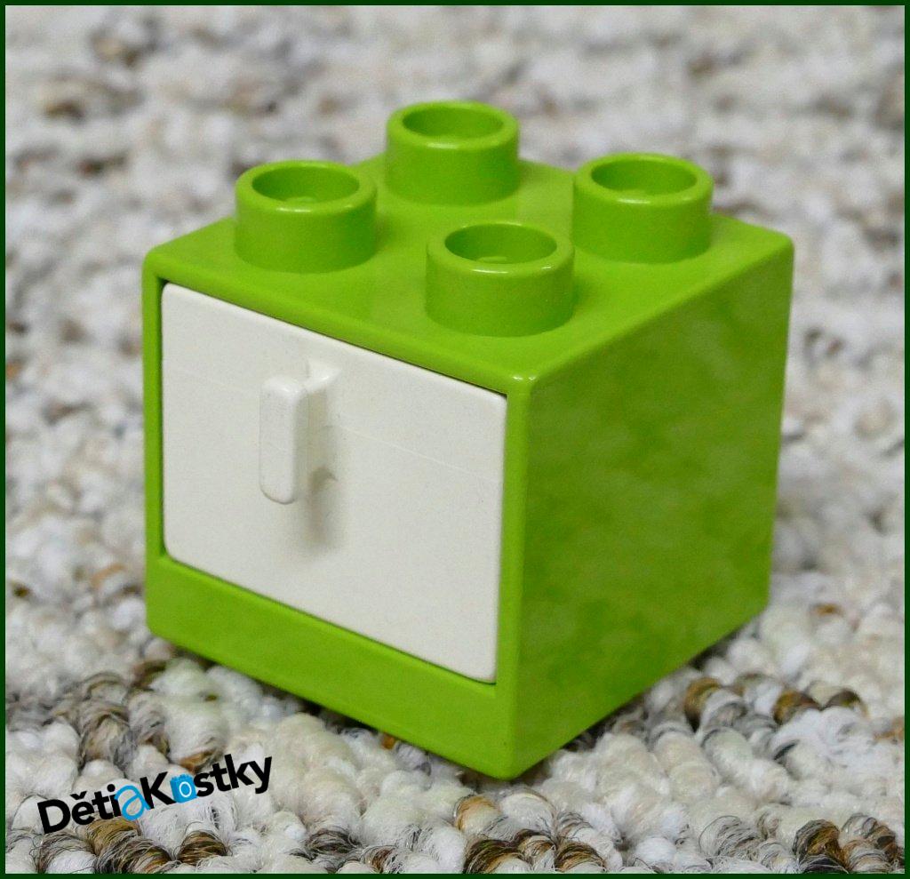 Lego® Duplo® Skříňka Malá Zelená/Bílý Šuplík