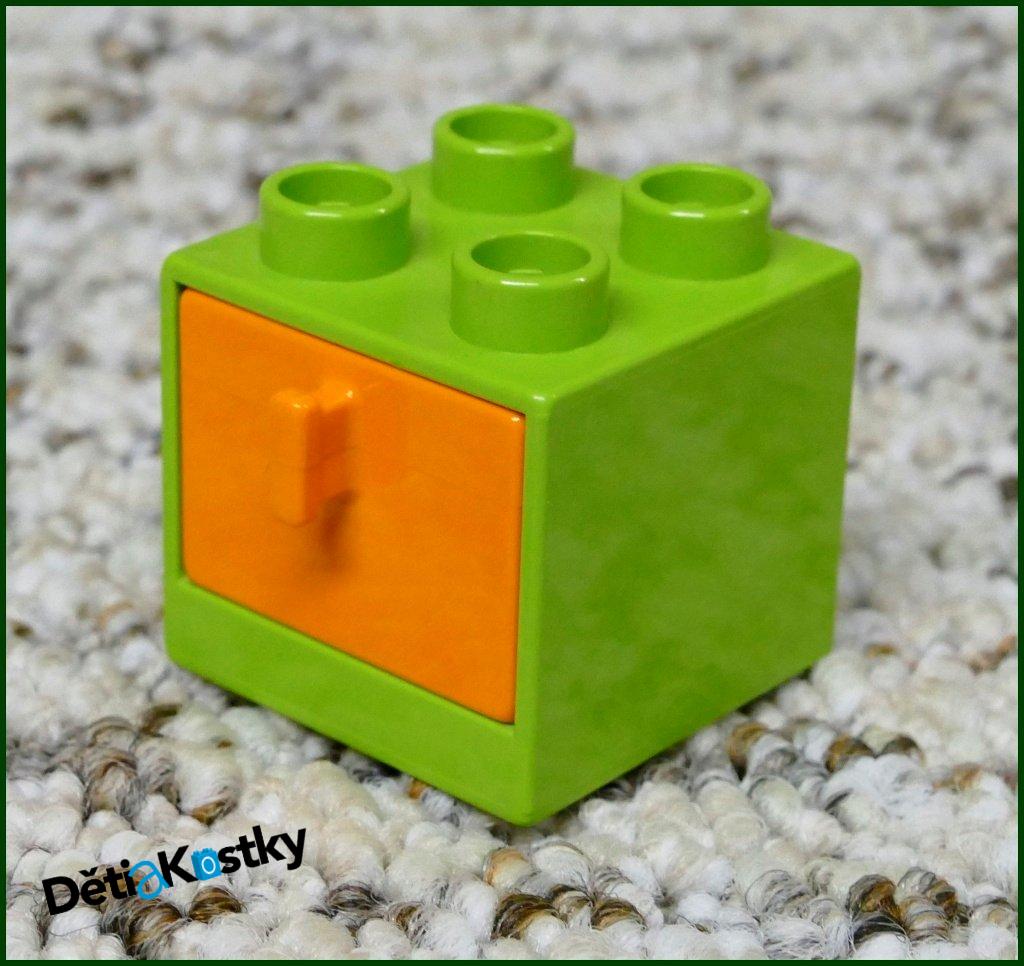 Lego® Duplo® Skříňka Malá Zelená/Oranžový Šuplík