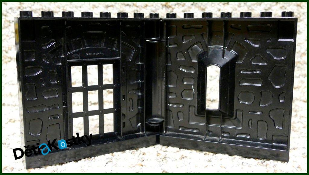 Lego® Duplo® Stěna Hradu Černá s Mříží