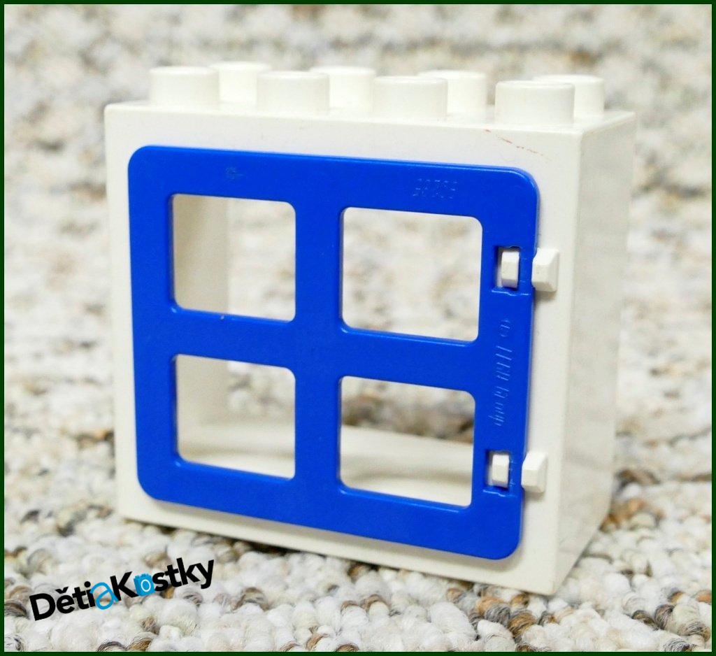 Lego® Duplo® Kostka s Oknem Bílá - Modrá Okenice