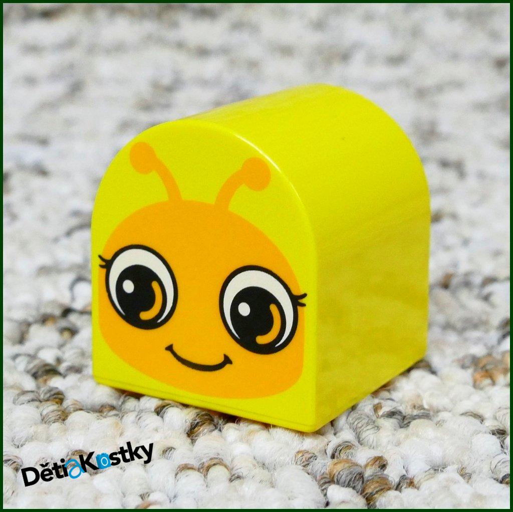 Lego® Duplo® Kostka 2x2 Zaoblená Žlutá - Hlava Housenky