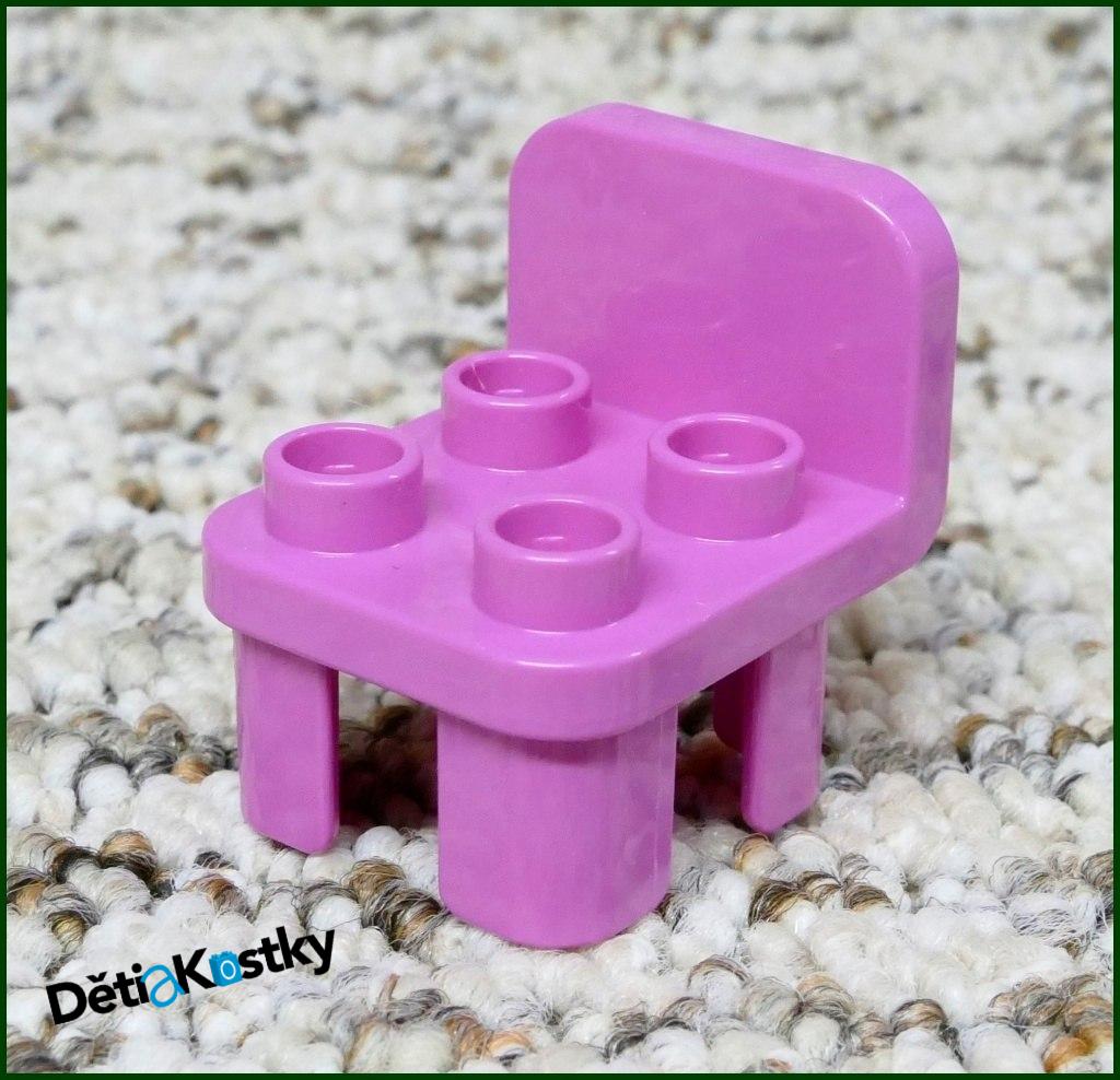 Lego® Duplo® Židlička Růžová (Zaoblené Opěradlo)
