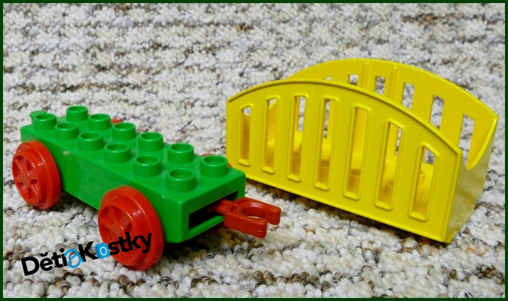 Lego® Duplo® Vagon Malý Zelený - Zakulacená Žlutá Korba