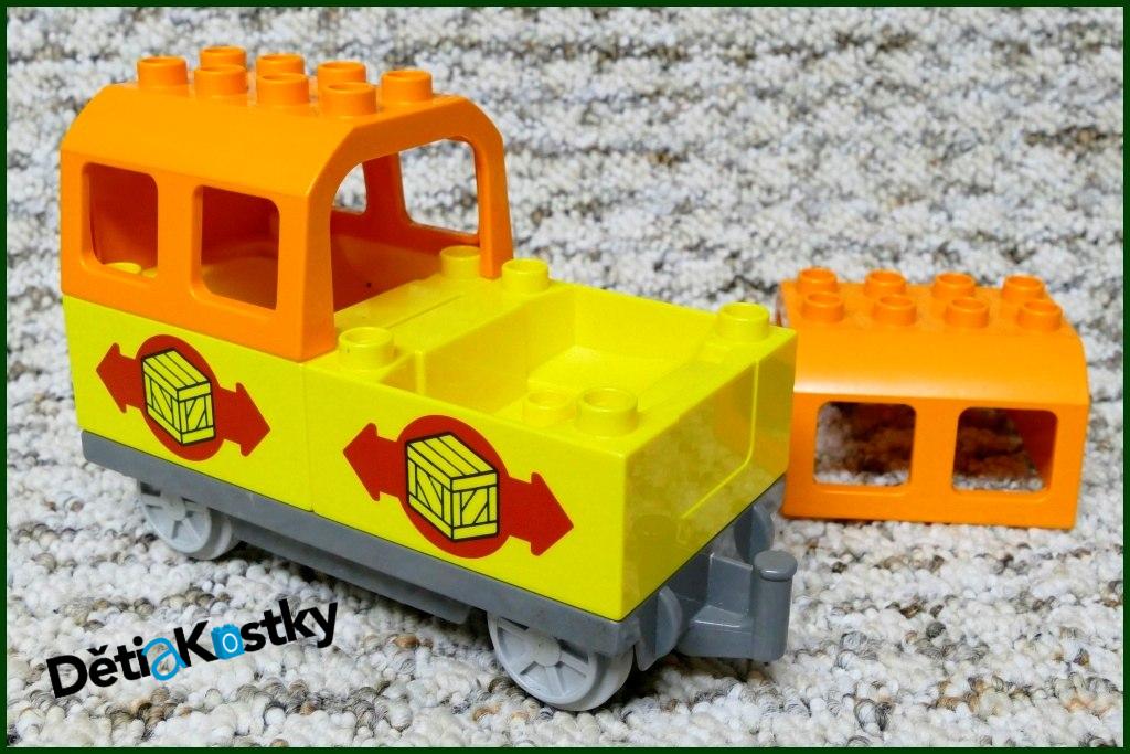 Lego® Duplo® Vagon pro Cestující Žlutý/Oranžový - Potisk Krabice