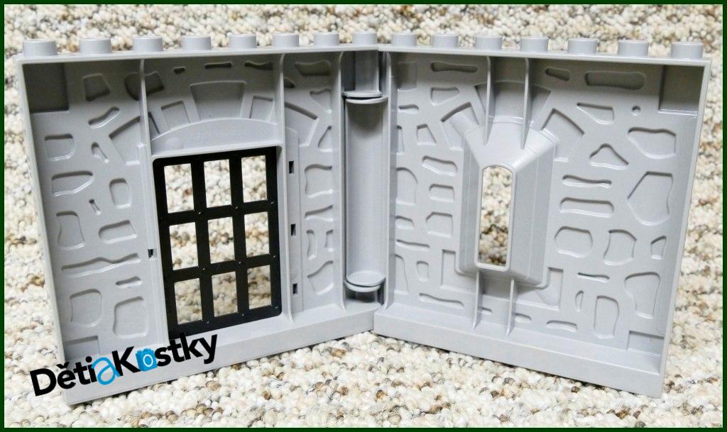 Lego® Duplo® Stěna Hradu Světle Šedá - Černá Mříž