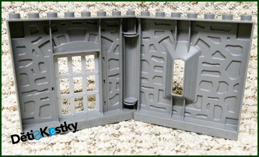 Lego® Duplo® Stěna Hradu Tmavě Šedá - Šedá Mříž