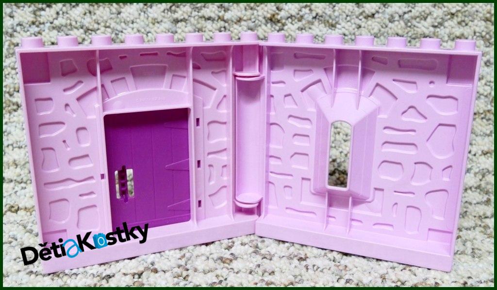Lego® Duplo® Stěna Hradu Růžová - Fialové Dveře