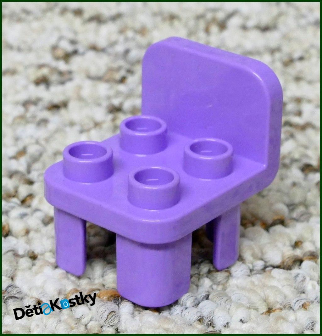 Lego® Duplo® Židlička Fialová (Zaoblené Opěradlo)
