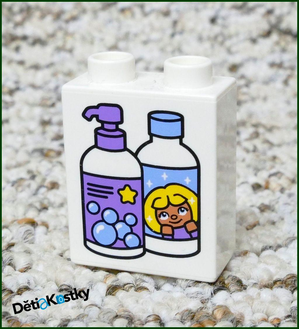 Lego® Duplo® Kostka 1x2x2 Bílá - Tekuté Mýdlo a Šampon