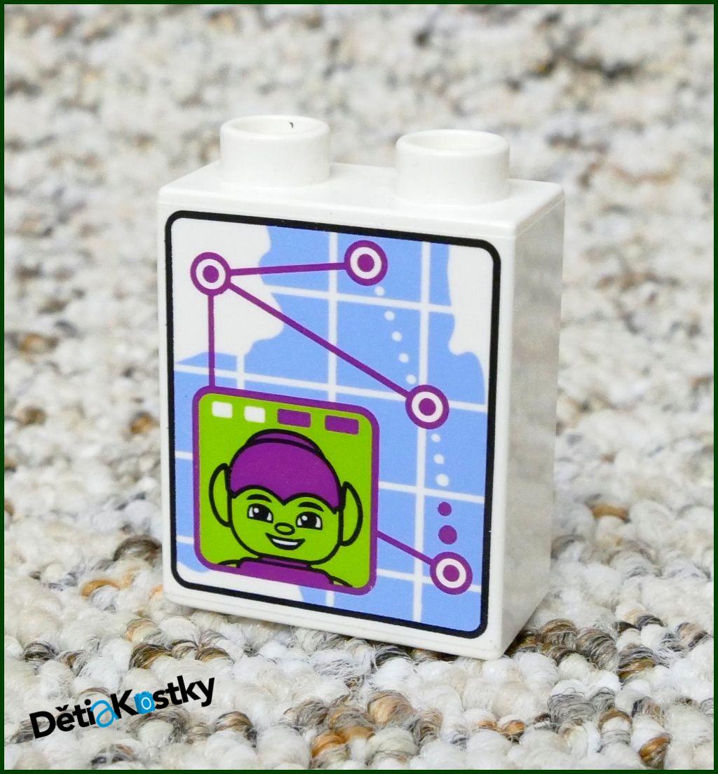 Lego® Duplo® Kostka 1x2x2 Bílá - Goblin a Mapa
