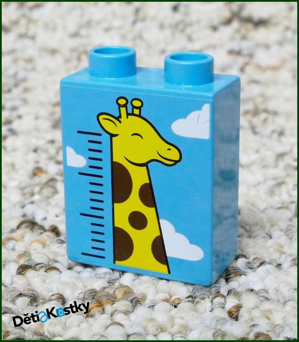 Lego® Duplo® Kostka 1x2x2 Tyrkysová - Žirafa