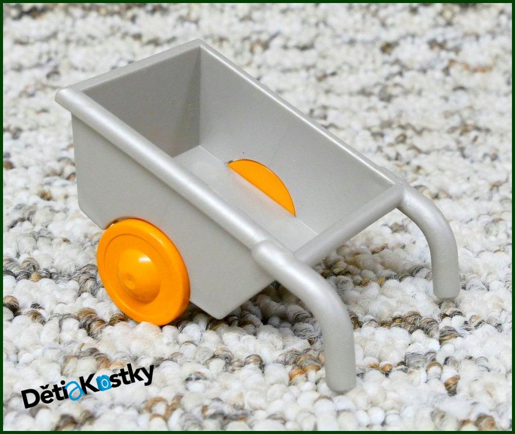 Lego® Duplo® Vozíček (Kolečka) Pro Figurky Šedá - Oranžová Kola