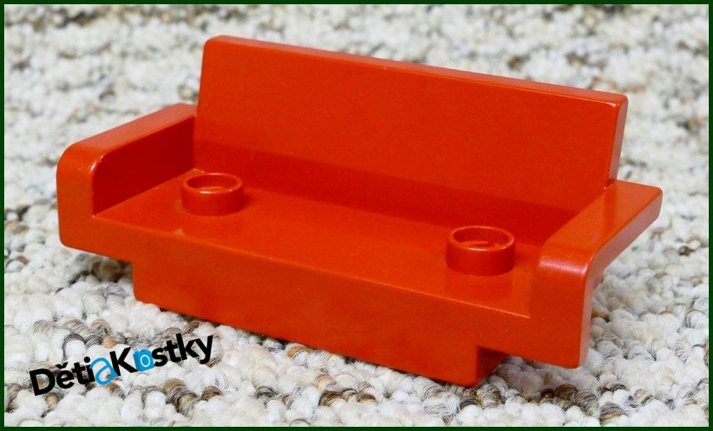 Lego® Duplo® Sedačka Dvojitá Červená (Hranatá)