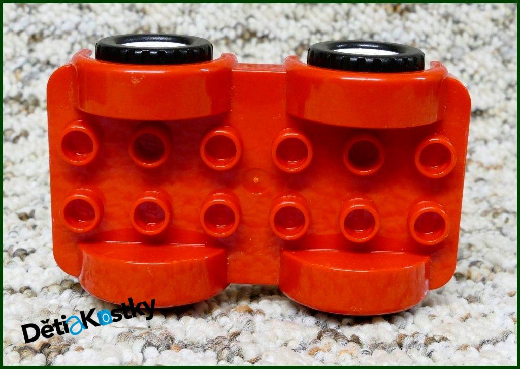 Lego® Duplo® Podvozek Autíčka 4x6 Červený - Bílá Kola