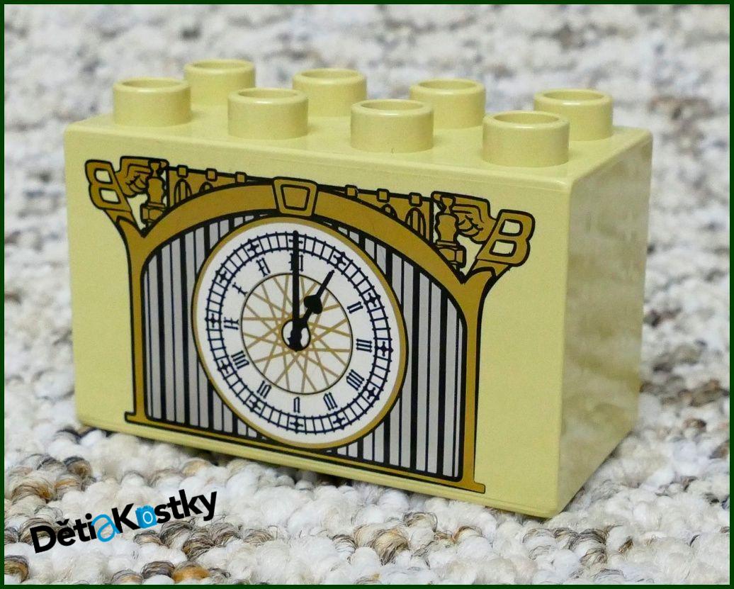 Lego® Duplo® Kostka 2x4x2 Béžová - Hodiny