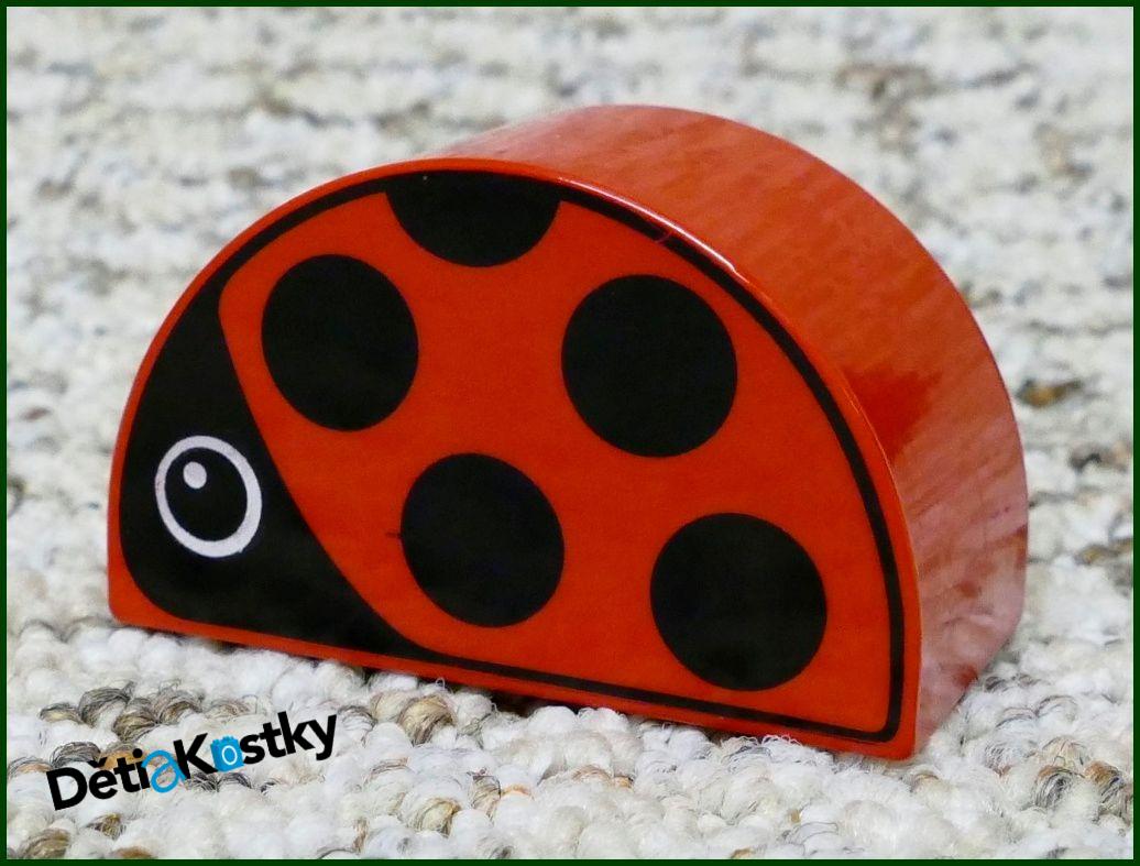 Lego® Duplo® Kostka Půlkulatá Červená - Beruška