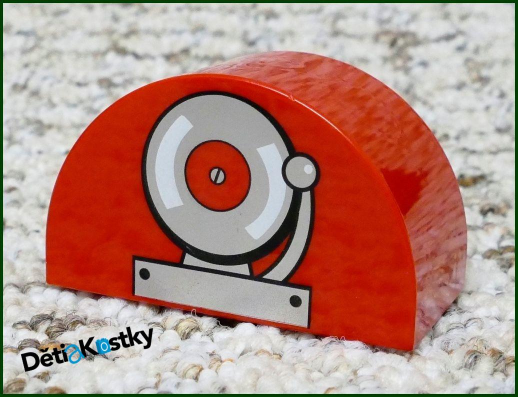 Lego® Duplo® Kostka Půlkulatá Červená - Zvonek