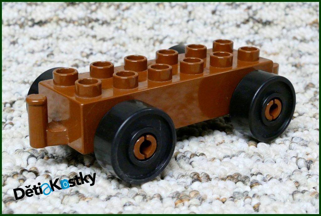 Lego® Duplo® Podvozek pro Auta Hnědý (Černá Kola)