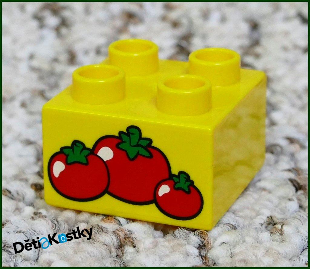 Lego® Duplo® Kostka 2x2 Žlutá - 3 Rajčata