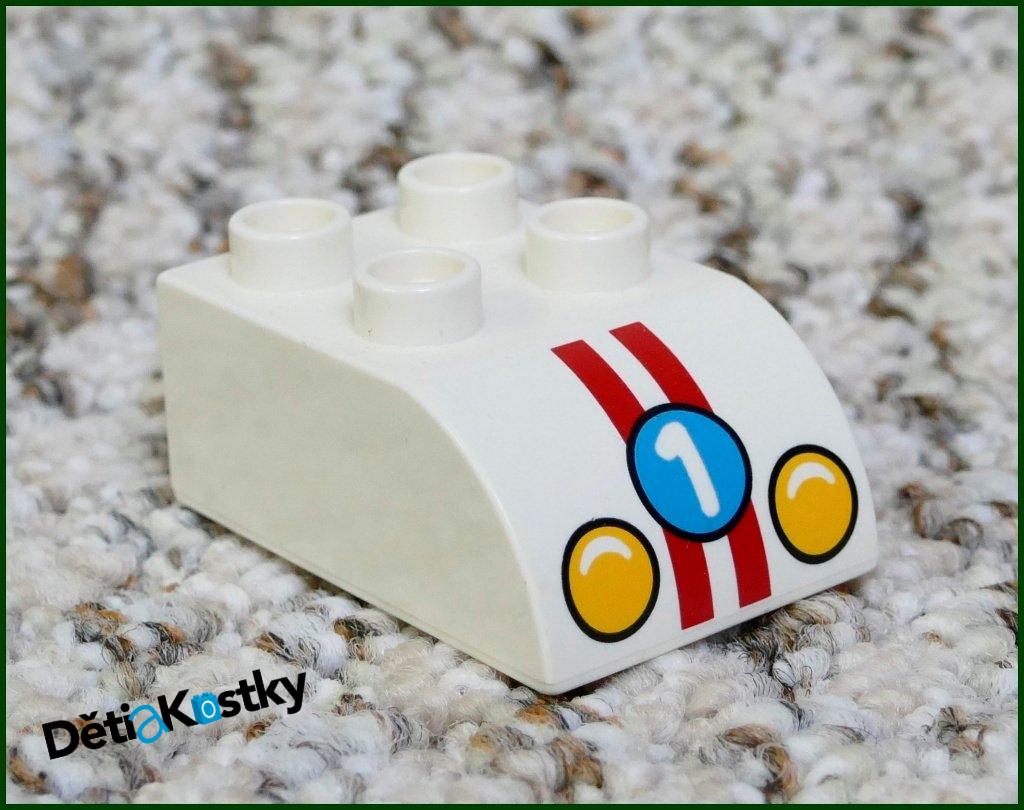 Lego® Duplo® Kostka 2x3 Zaoblená Bílá - Maska se Světly