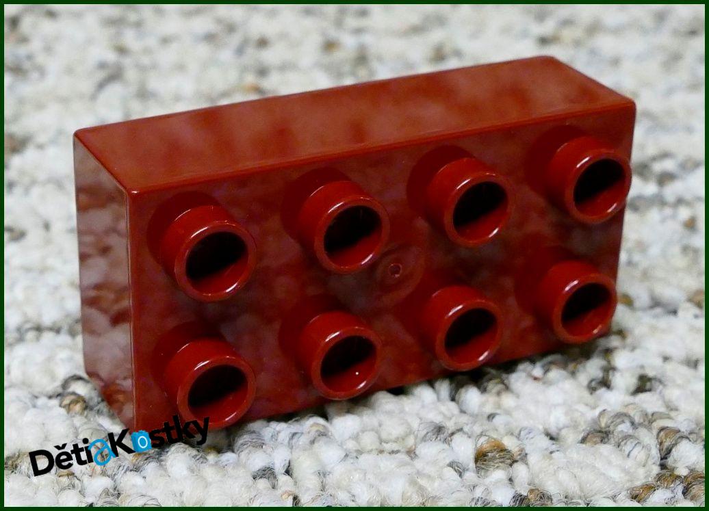 Lego® Duplo® Kostka 2x4 Tmavě Červená