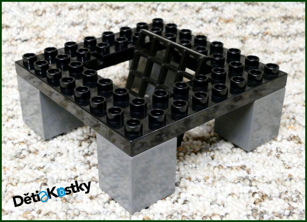 Lego® Duplo® Podložka/Deska 8x8 s Mříží Černá (Černá Mříž)