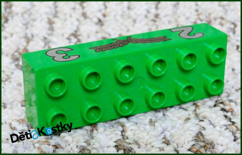 Lego® Duplo® Kostka 2x6 - Stříbrná Čísla 2 a 3