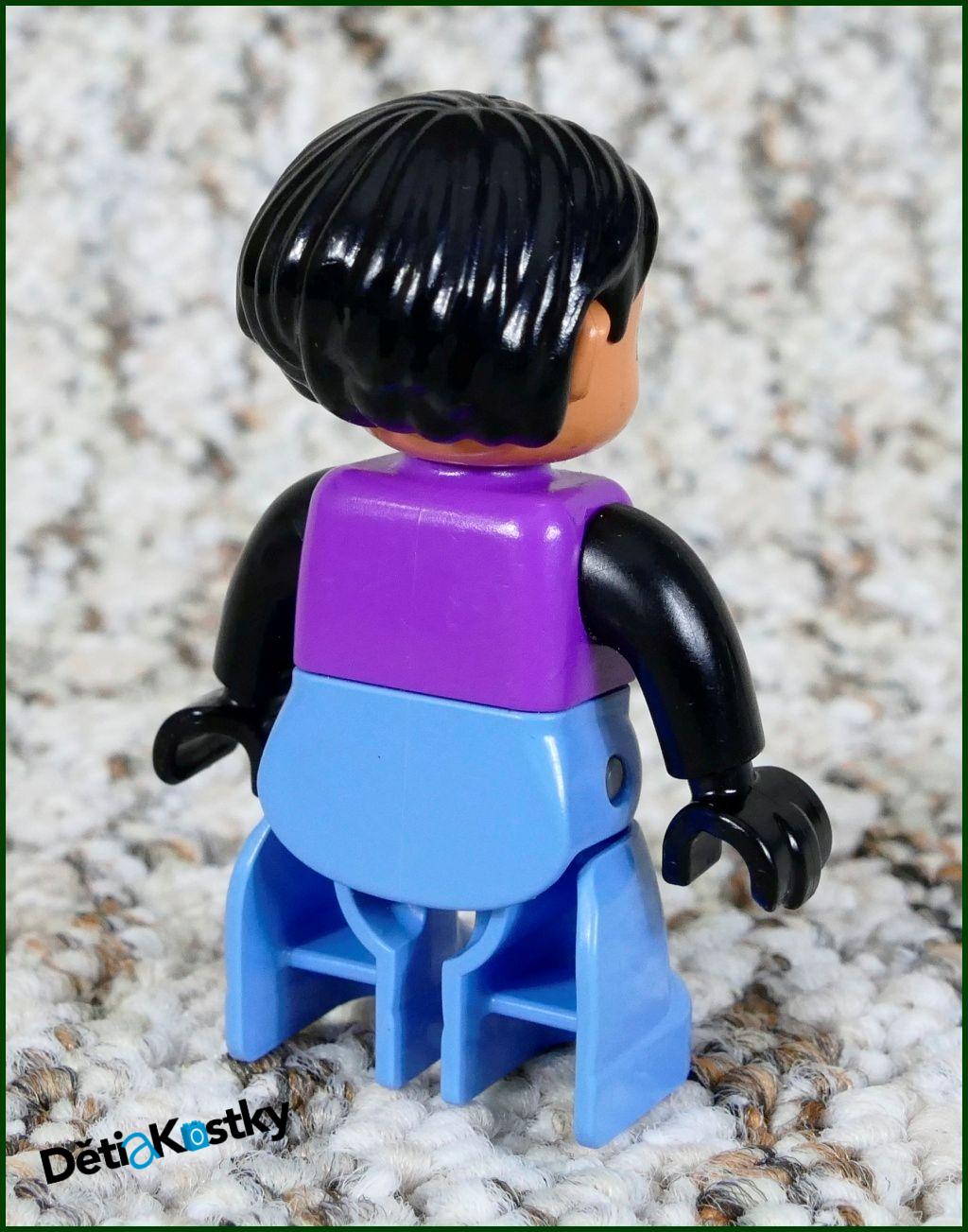 Lego® Duplo® Figurka Maminka Modro/Fialová - Černé Ruce