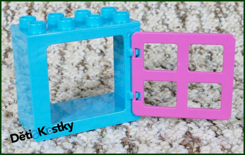 Lego® Duplo® Kostka s Oknem Tyrkysová - Růžové Okno