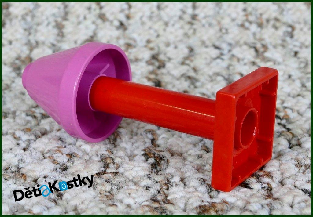 Lego® Duplo® Lampička Růžová Vysoká - Červený Podstavec Vysoký