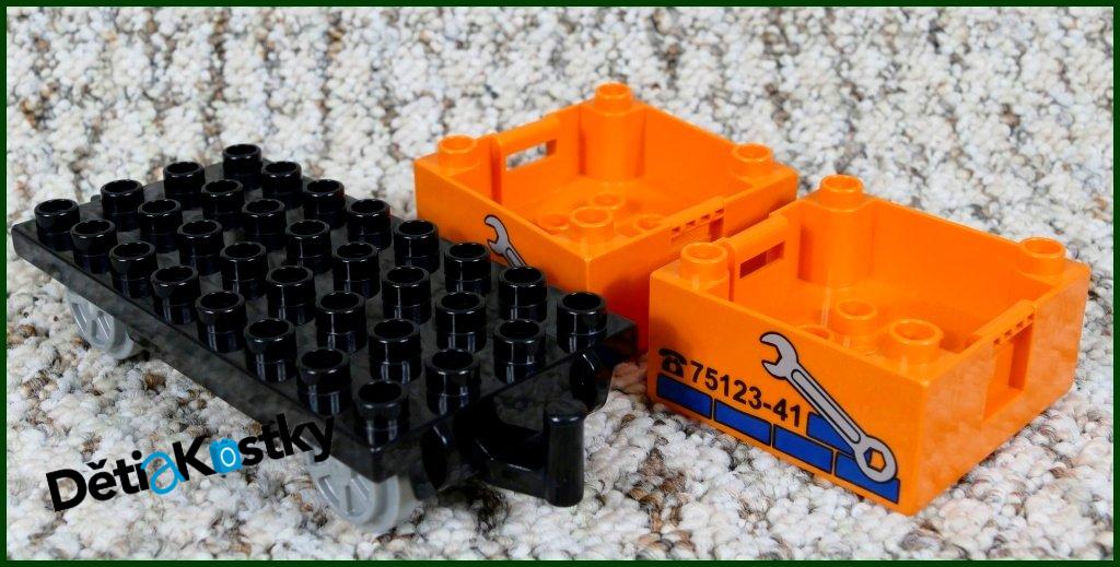 Lego® Duplo® Vagon - Nízké Korby - Oranžové Servis