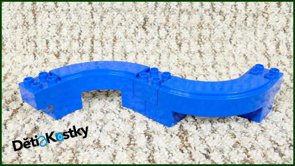 Lego® Duplo® Kostka Zatáčka 90° Modrá
