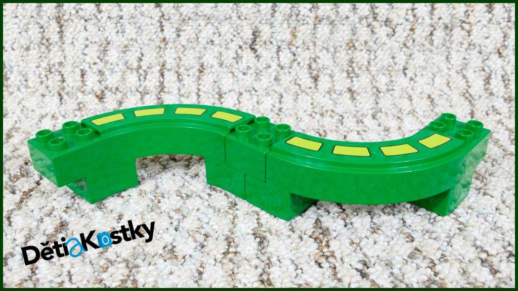 Lego® Duplo® Kostka Zatáčka 90° Zelená s Potiskem