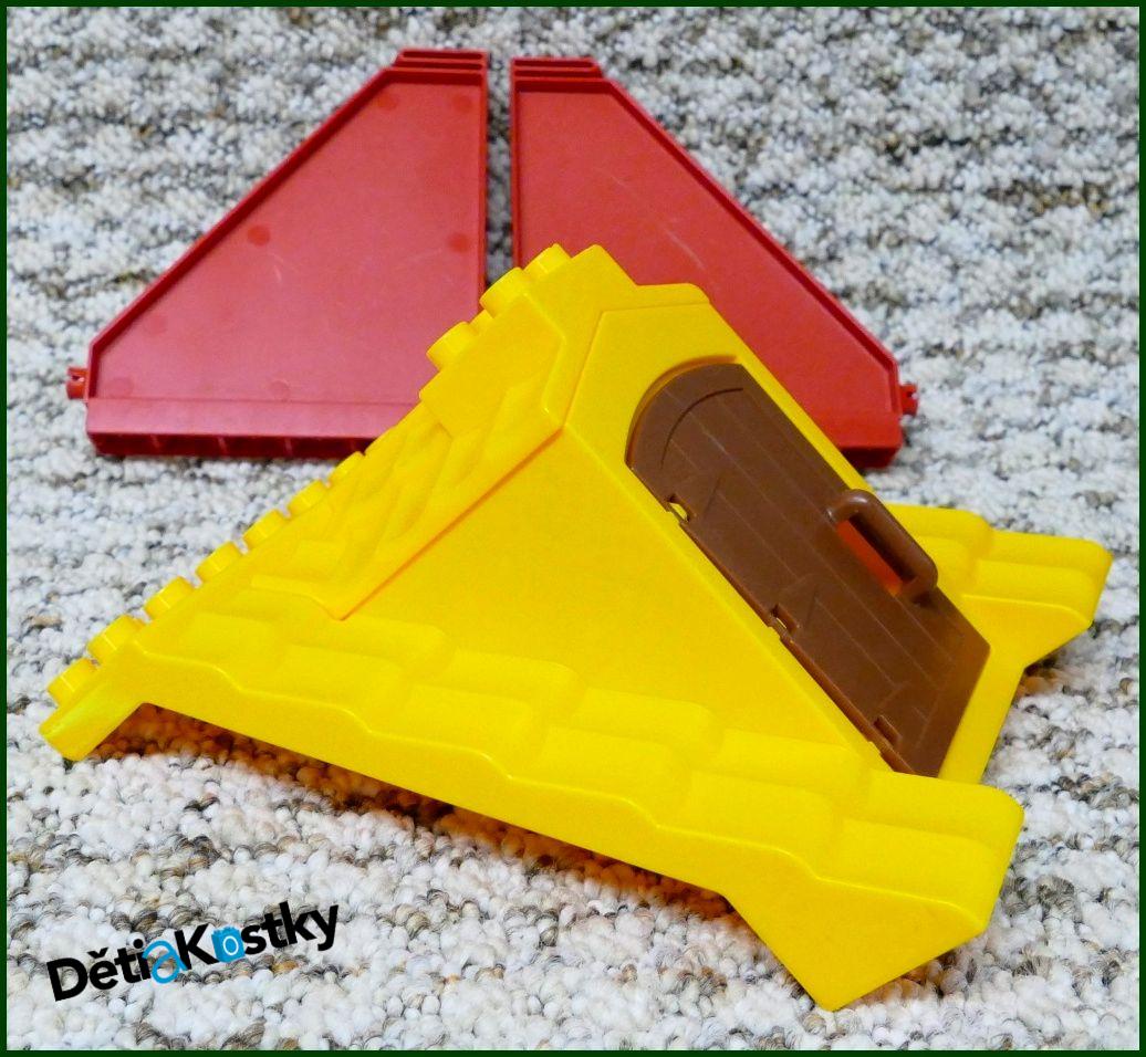 Lego® Duplo® Domeček - Žlutá Střecha, Červené Bočnice, Hnědé Dveře
