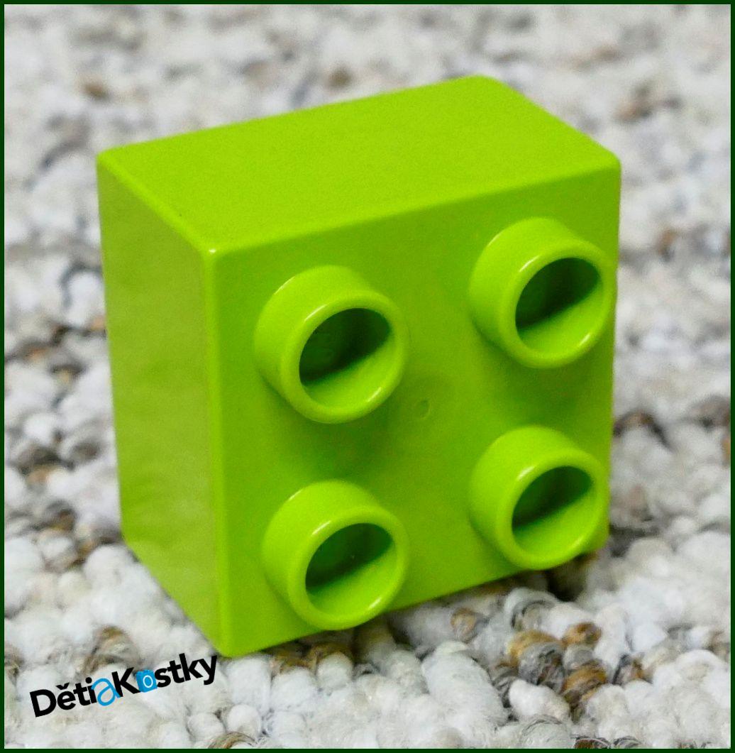 Lego® Duplo® Kostka 2x2 Limetka