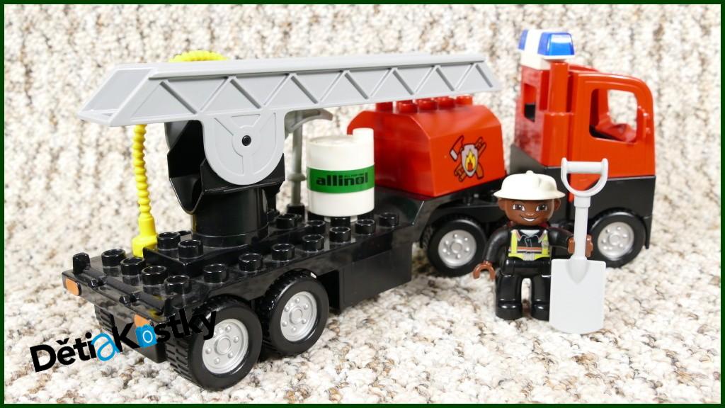 Lego® Duplo® Hasičské Auto s Návěsem, Žebříkem a Majáčkem